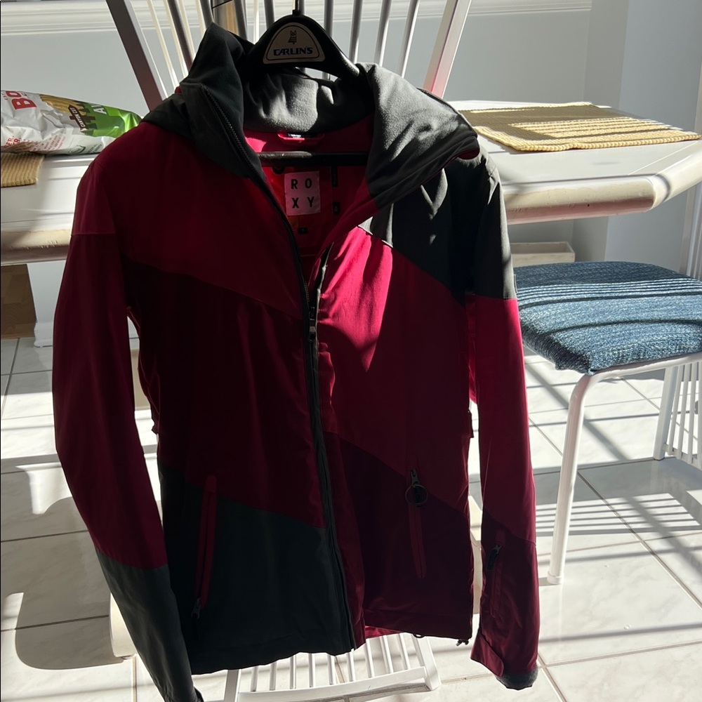 Roxy Burgundy and Charcoal Jacket